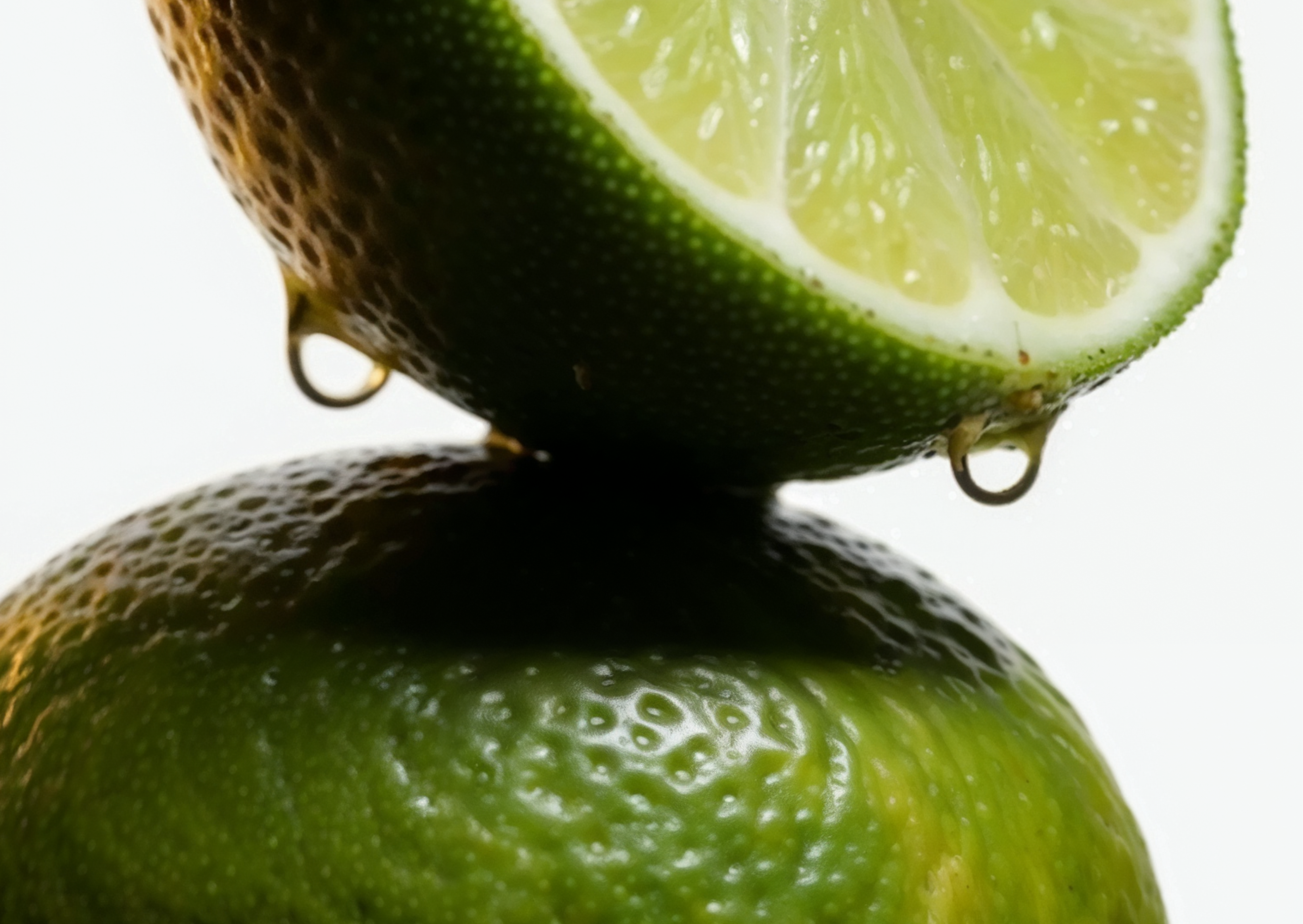 Lime with drops