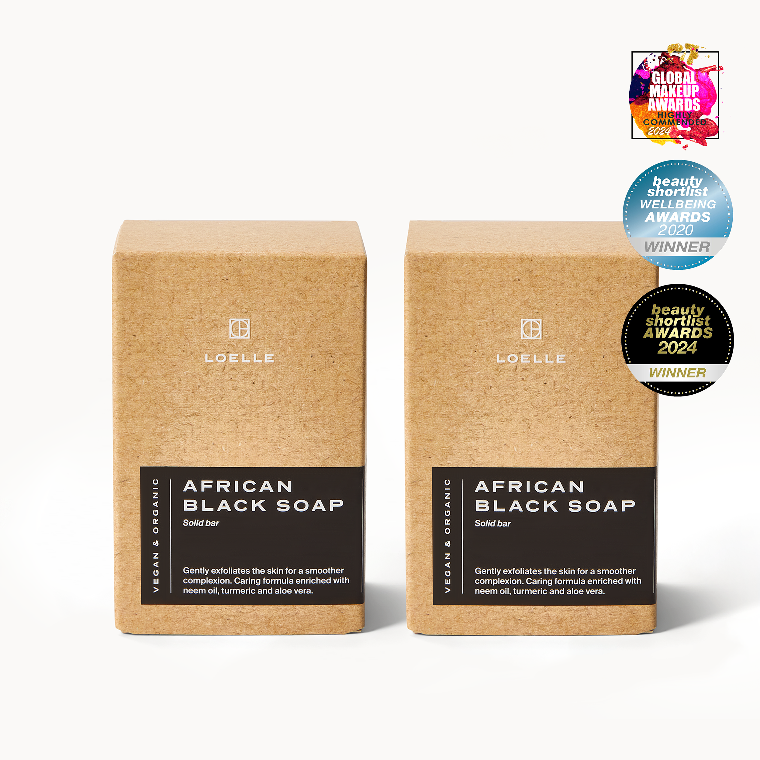 African Black Soap Bars 150g x 2