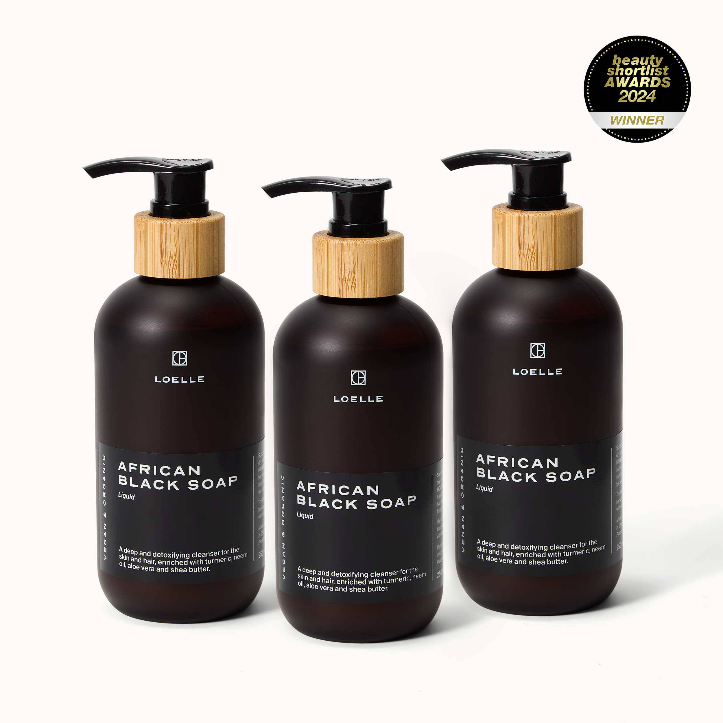 African Black Soap Liquid - 3x250ml