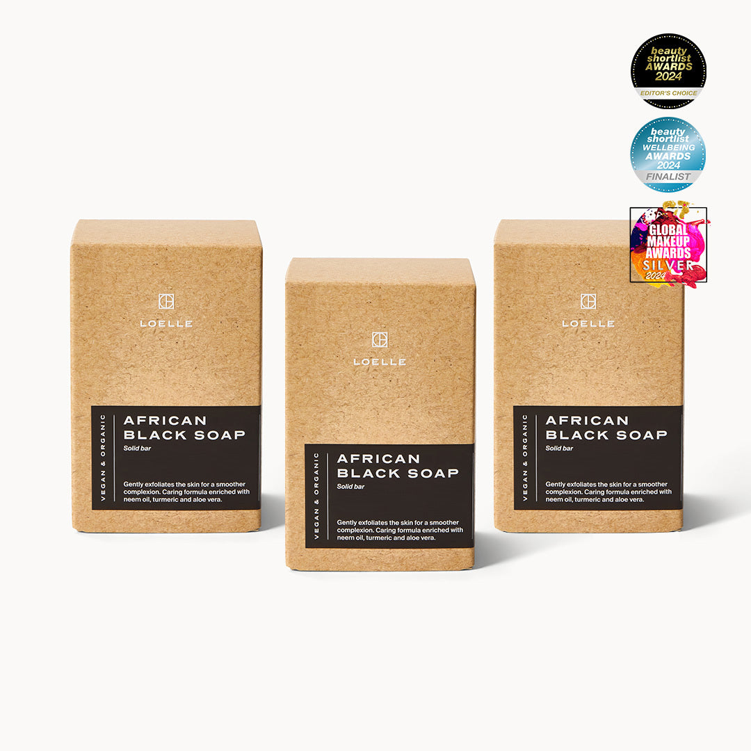 African Black Soap Bars 3x150g